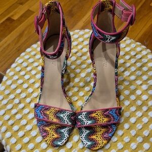 J.Crew Colorful Zigzag Patterned Women's Sandals